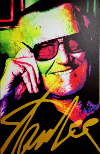 Stan Lee gemalt vom Taufkirchner Künstler Mike Baumann